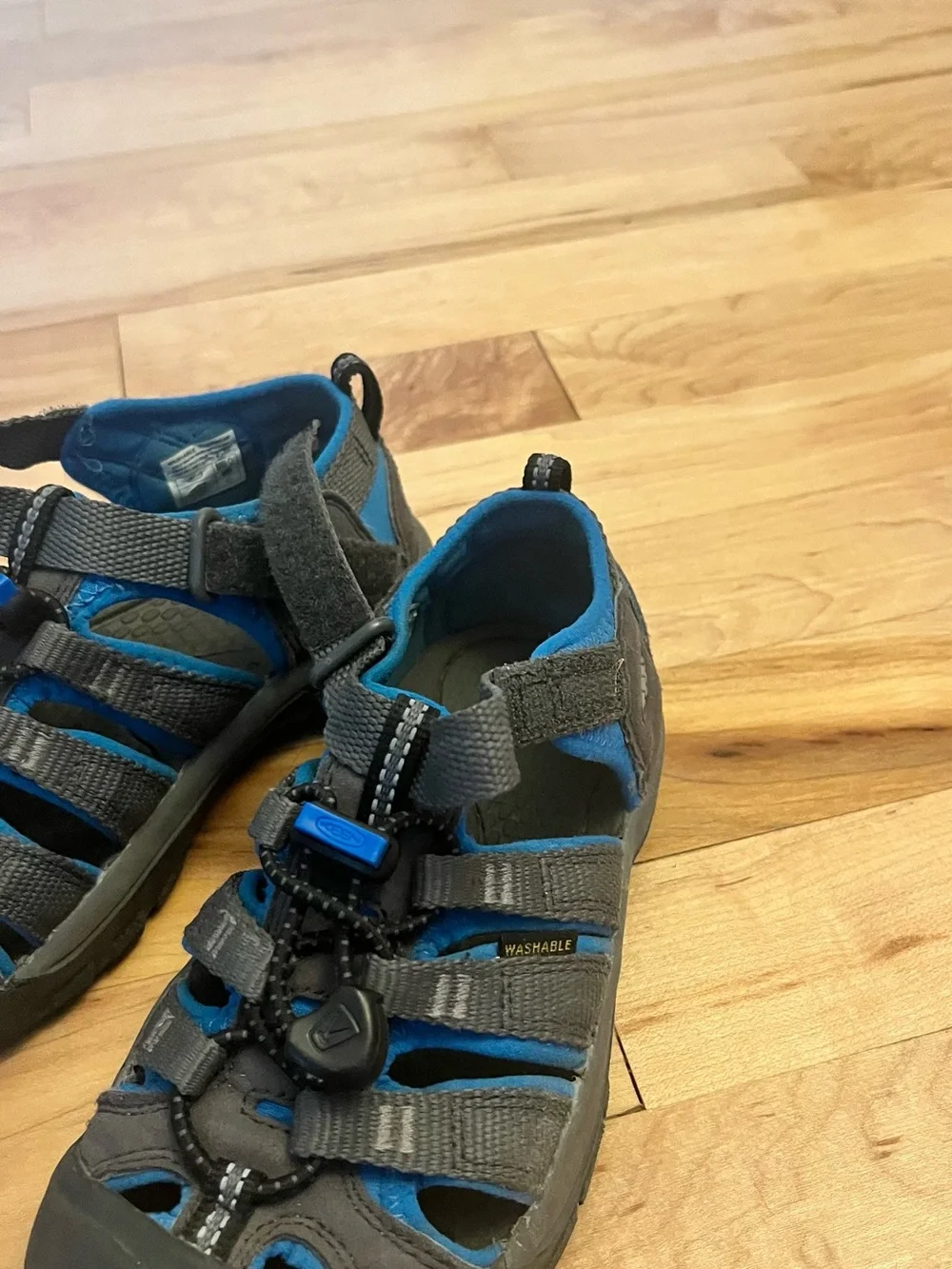 Keen Kids Gray and Blue Closed-Toe Outdoor Sandals